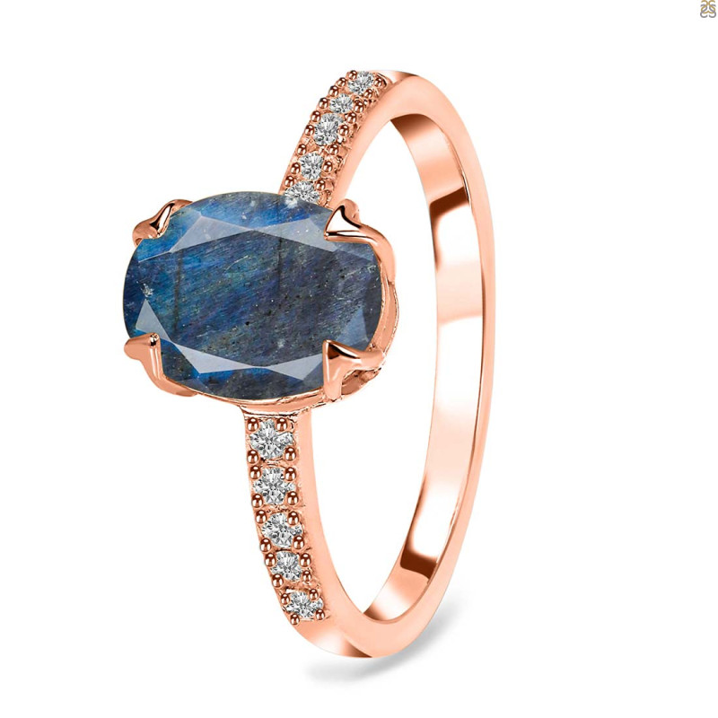 Labradorite & White Topaz Ring LBD-RR-207.