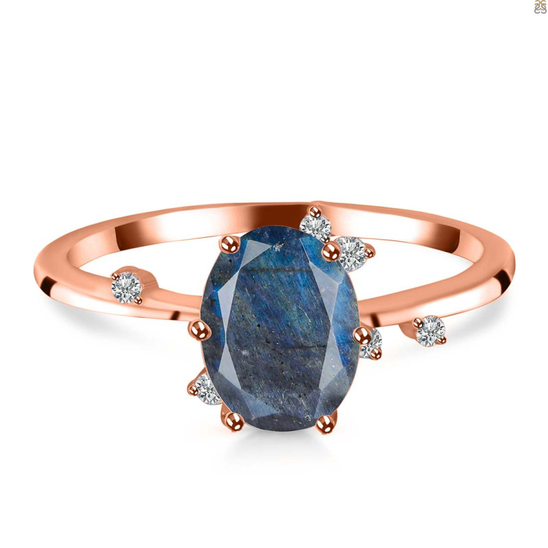 Labradorite & White Topaz Ring LBD-RR-318.