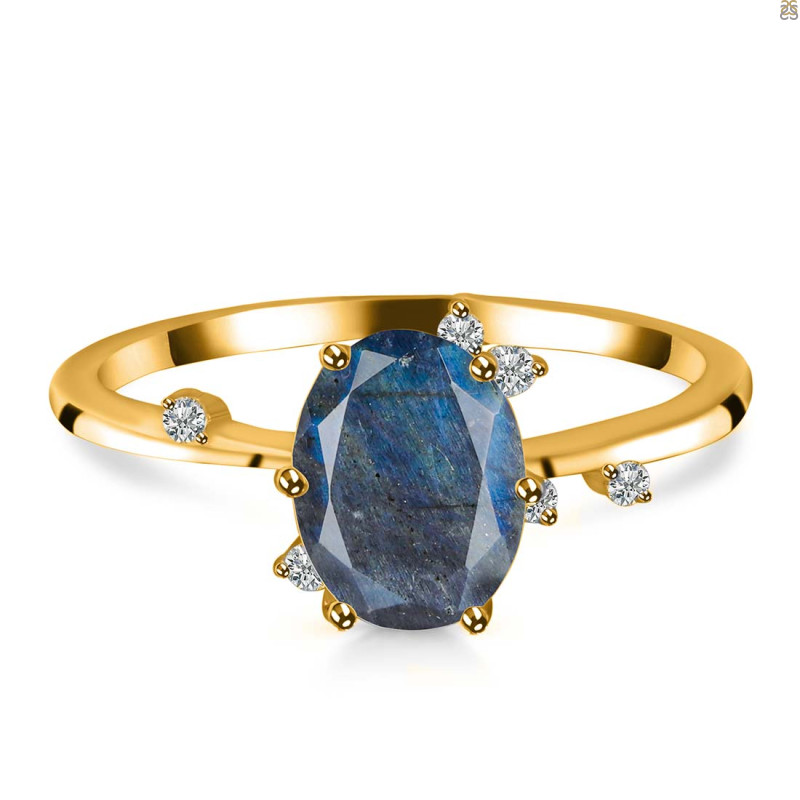 Labradorite & White Topaz Ring LBD-RR-318.