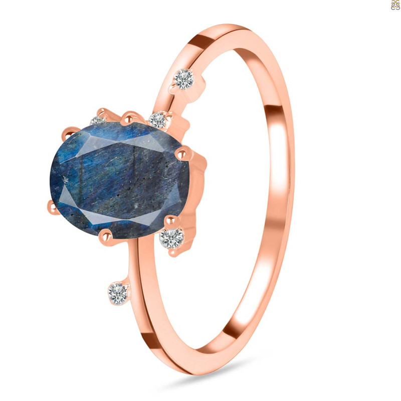 Labradorite & White Topaz Ring LBD-RR-318.