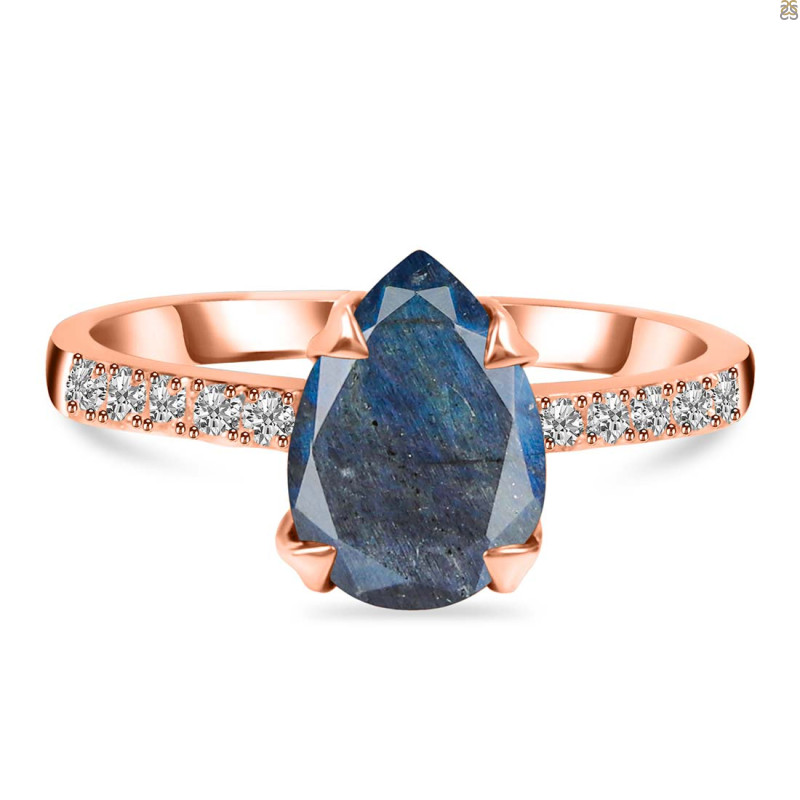 Labradorite & White Topaz Ring LBD-RR-344A.