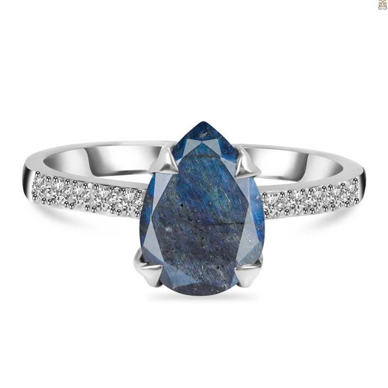 Labradorite & White Topaz Ring LBD-RR-344A.