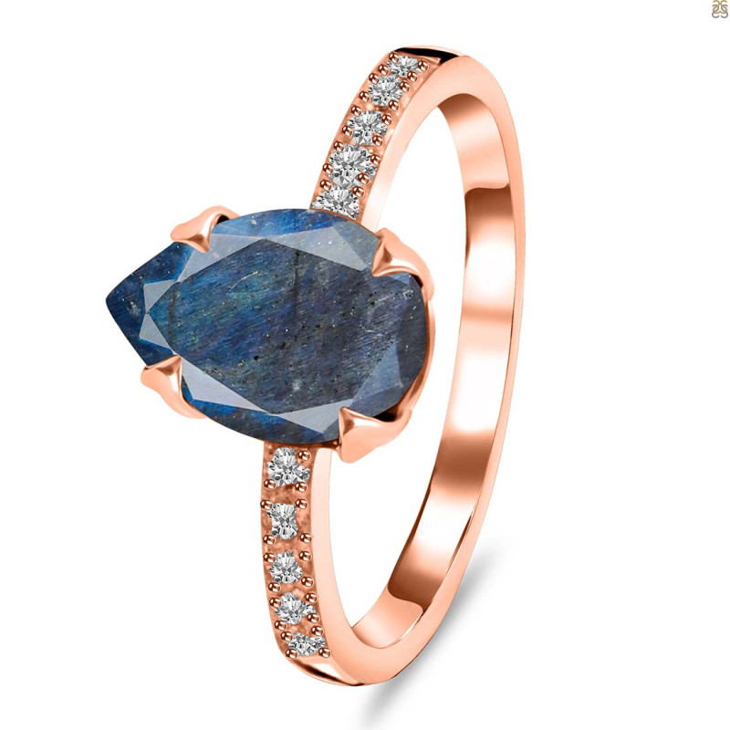 Labradorite & White Topaz Ring LBD-RR-344A.
