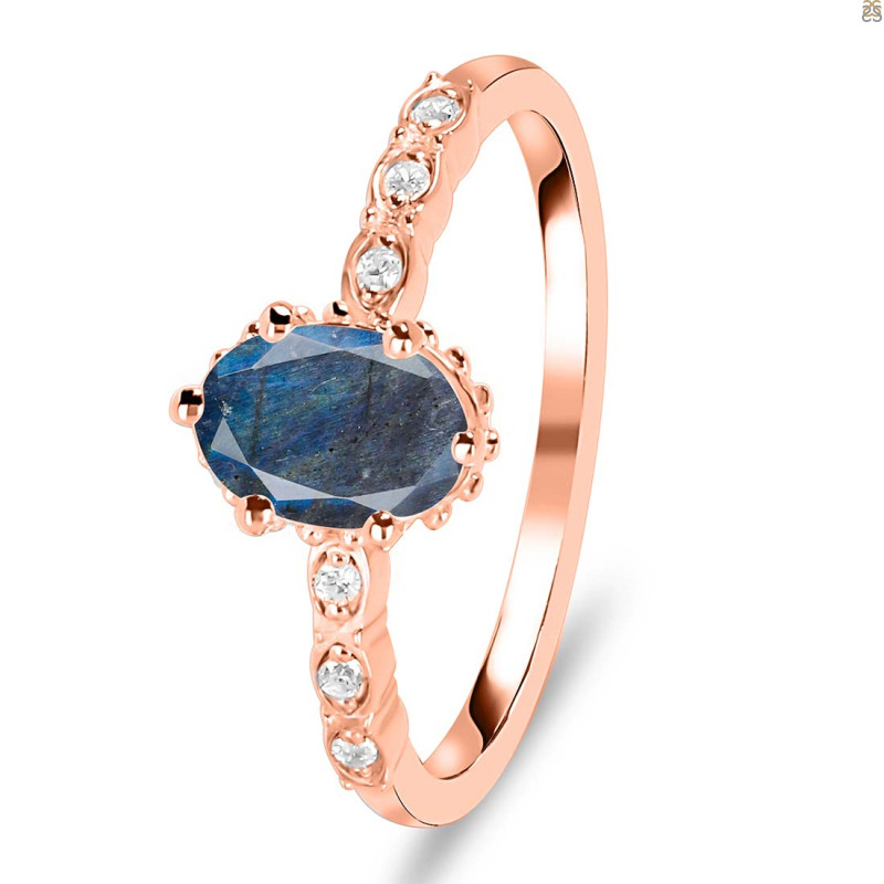 Labradorite & White Topaz Ring LBD-RR-35.