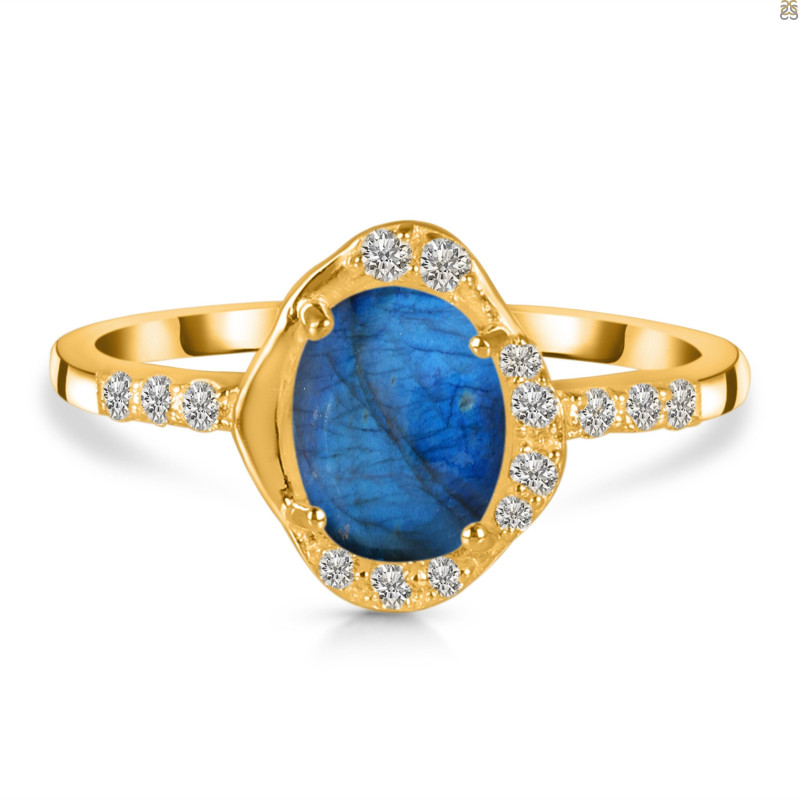 Labradorite & White Topaz Ring LBD-RR-359.