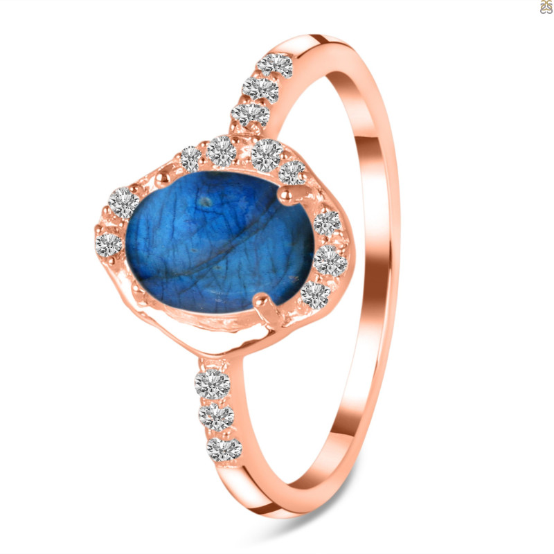 Labradorite & White Topaz Ring LBD-RR-359.