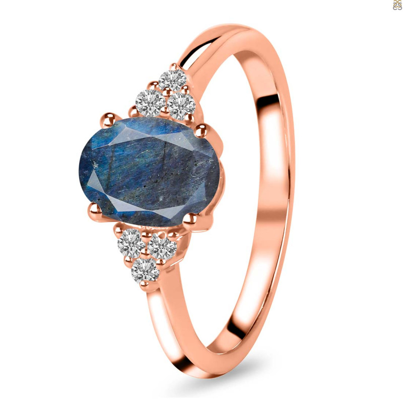 Labradorite & White Topaz Ring LBD-RR-364.