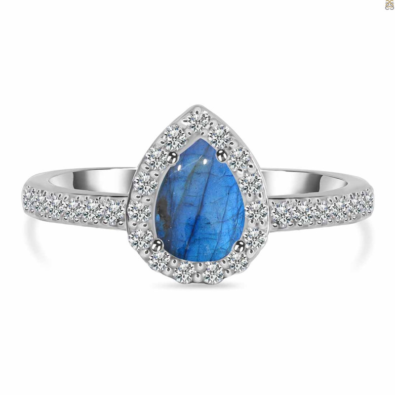 Labradorite & White Topaz Ring LBD-RR-40.