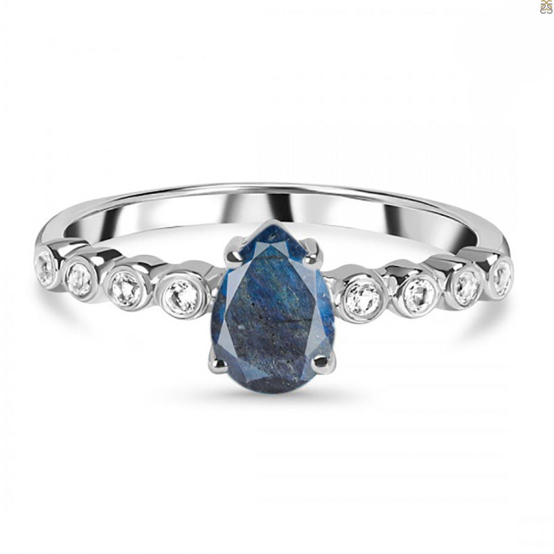 Labradorite & White Topaz Ring LBD-RR-419D.