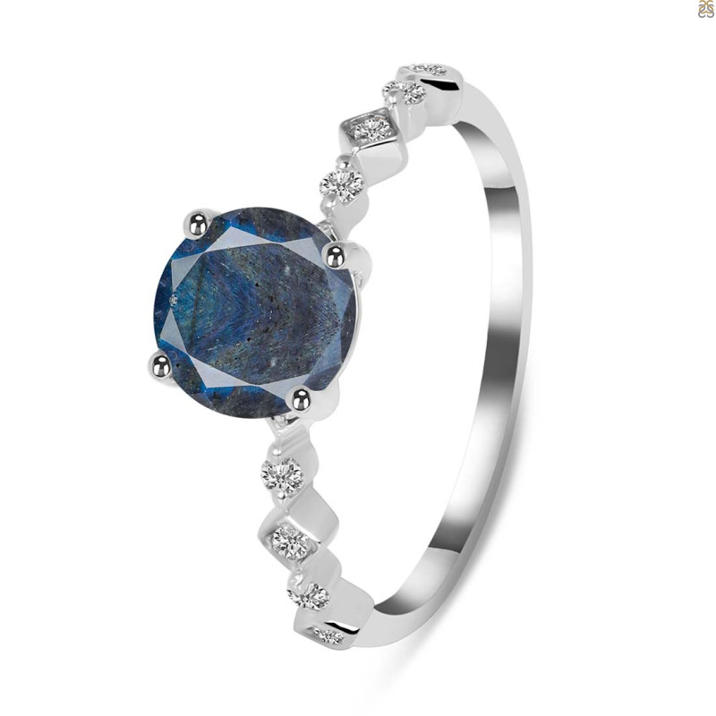 Labradorite & White Topaz Ring