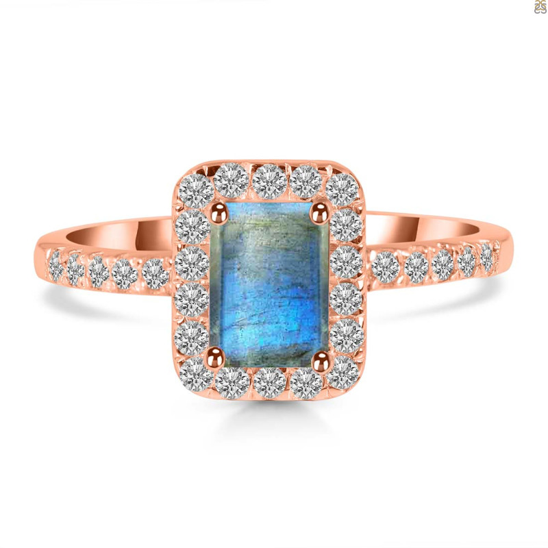 Labradorite & White Topaz Ring LBD-RR-432.