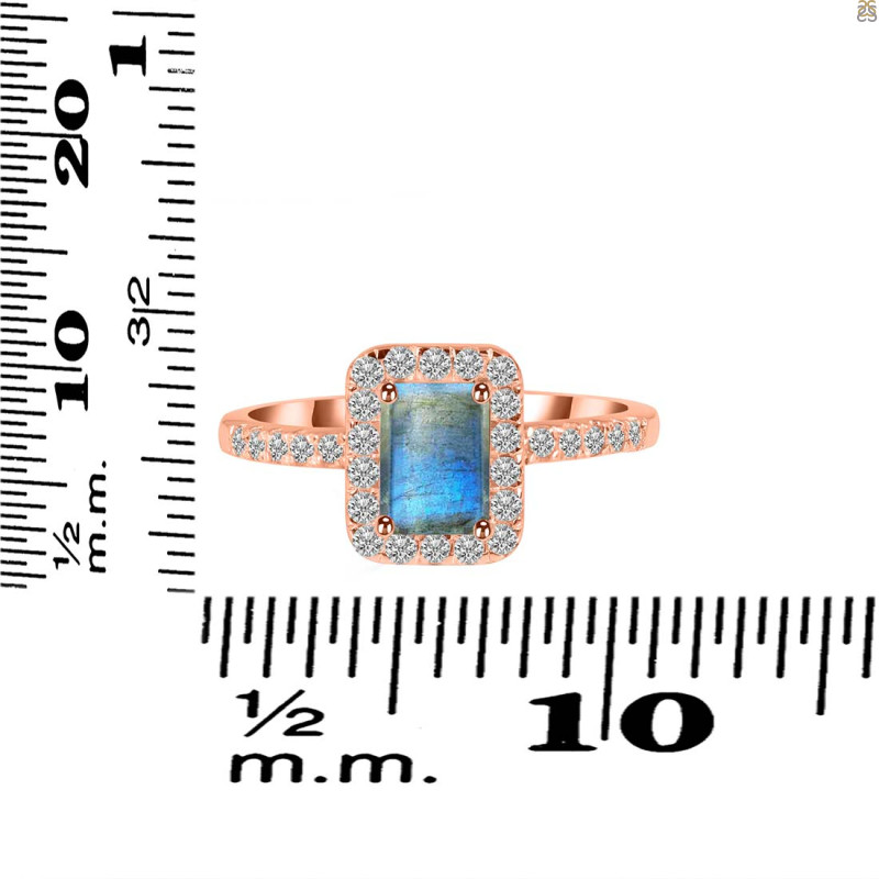 Labradorite & White Topaz Ring LBD-RR-432.