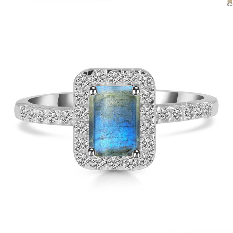 Labradorite & White Topaz Ring LBD-RR-432.
