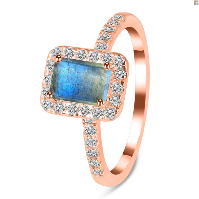Labradorite & White Topaz Ring LBD-RR-432.