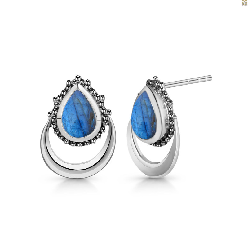 Labradorite Stud Earring