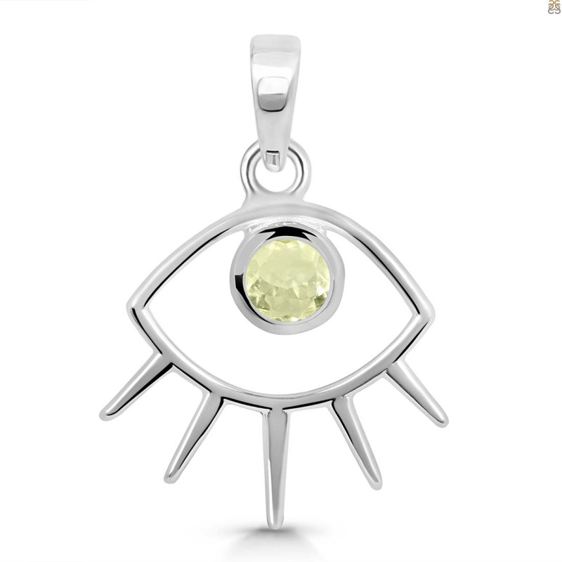 Libyan Desert Glass Eye Pendant LDG-RDEP-875A.