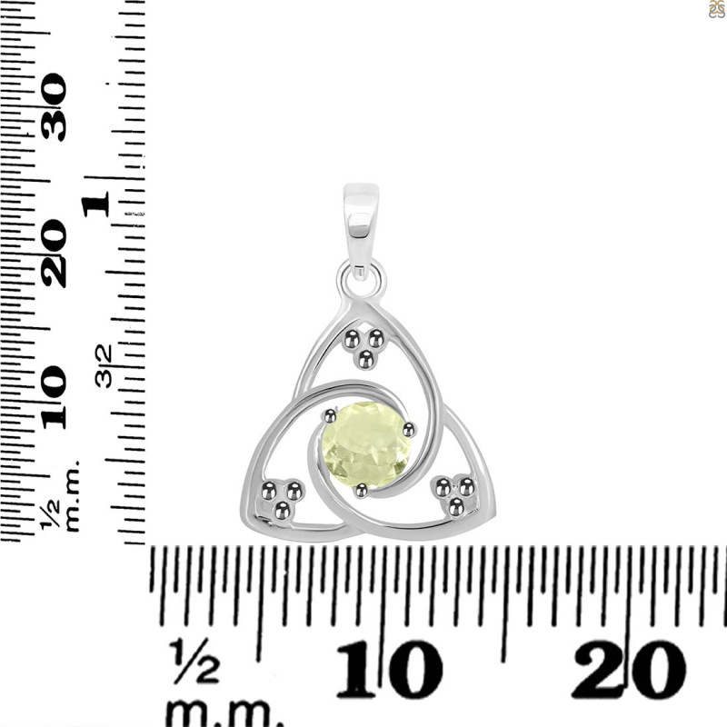 Libyan Desert Glass Triangle Pendant LDG-RDEP-878.