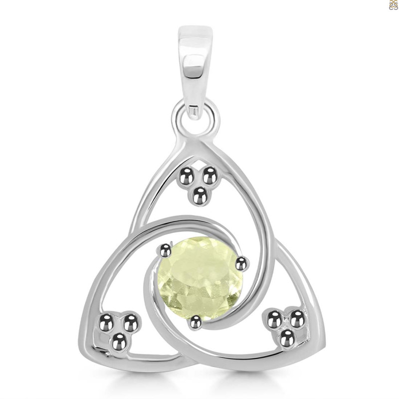 Libyan Desert Glass Triangle Pendant LDG-RDEP-878.