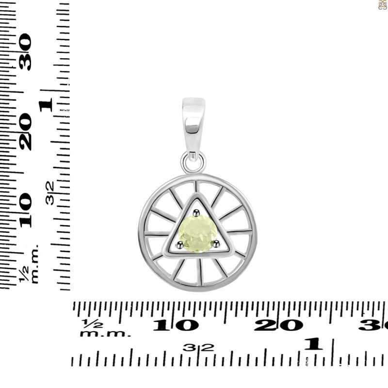 Libyan Desert Glass Illuminati Pendant LDG-RDEP-881.