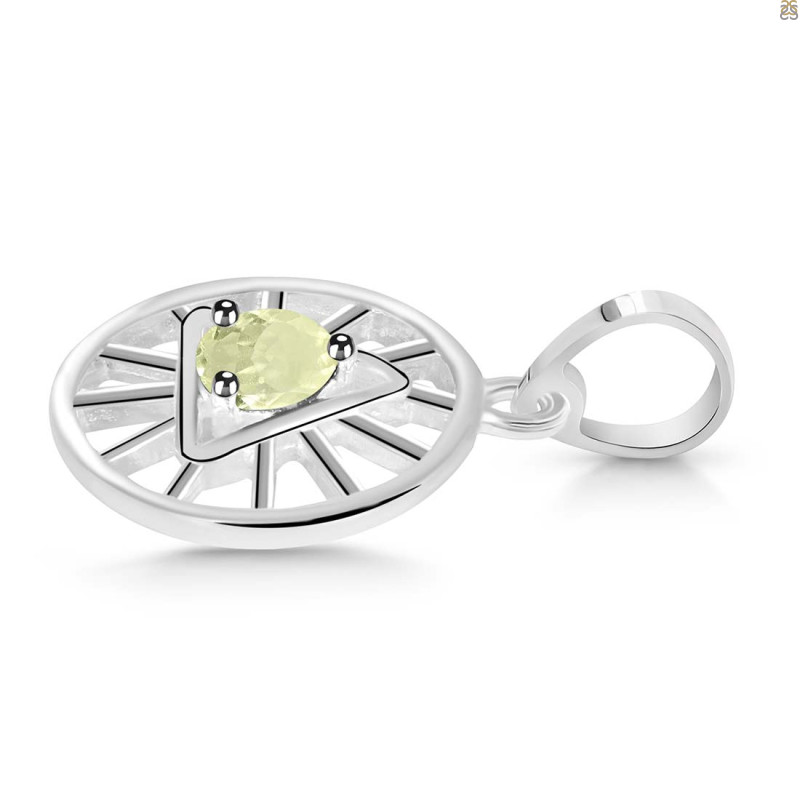Libyan Desert Glass Illuminati Pendant LDG-RDEP-881.