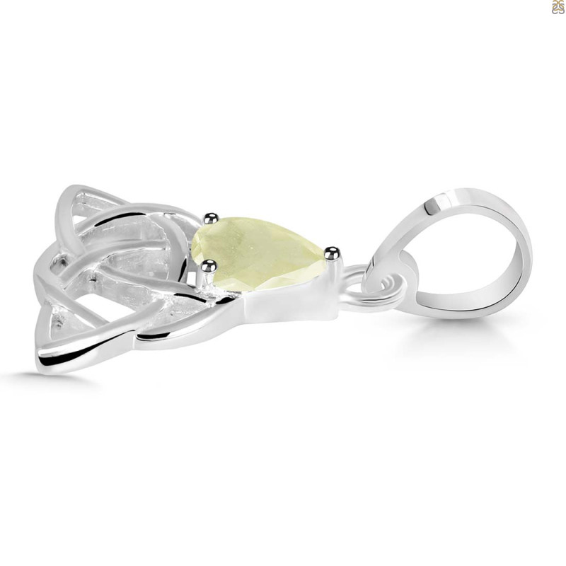Libyan Desert Glass Triquetra Pendant LDG-RDEP-892.