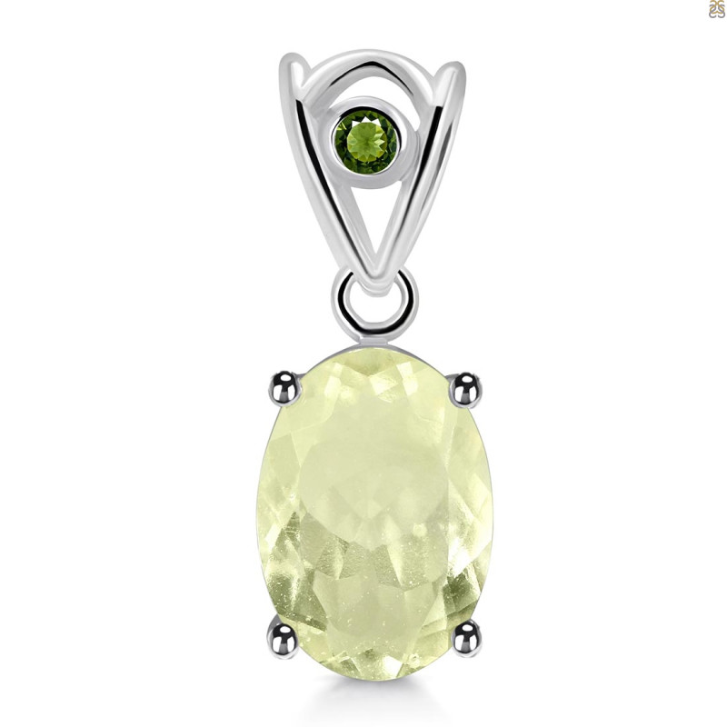 Libyan Desert Glass & Moldavite Pendant LDG-RDP-478-MLD-LOOP.