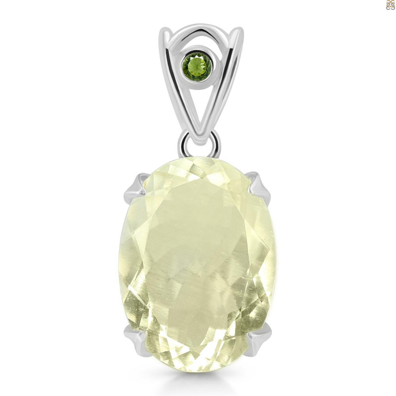 Libyan Desert Glass & Moldavite Pendant LDG-RDP-744-MLD-LOOP.