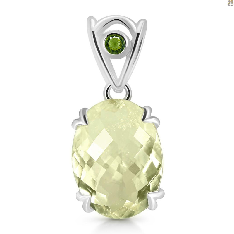 Libyan Desert Glass & Moldavite Pendant LDG-RDP-745-MLD-LOOP.