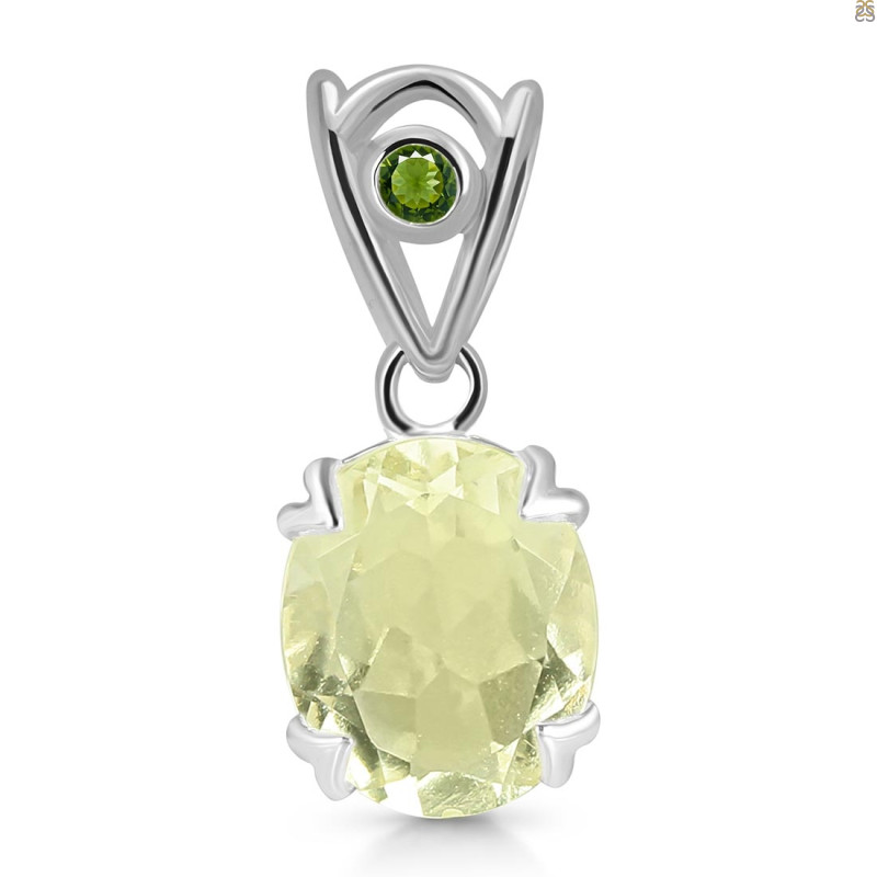 Libyan Desert Glass & Moldavite Pendant LDG-RDP-749-MLD-LOOP.