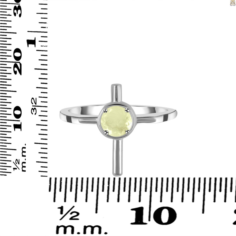 Libyan Desert Glass Holy Cross Ring LDG-RDR-2143.