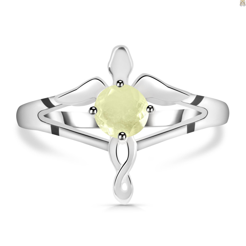 Libyan Desert Glass Angel Ring LDG-RDR-2150.