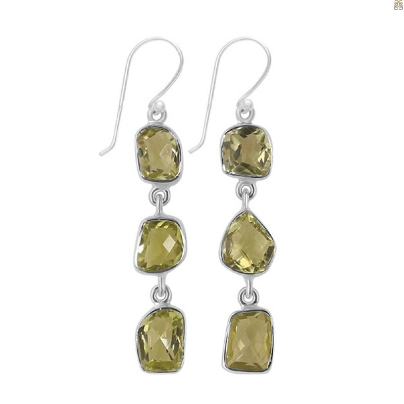 Lemon Quartz Earring-E