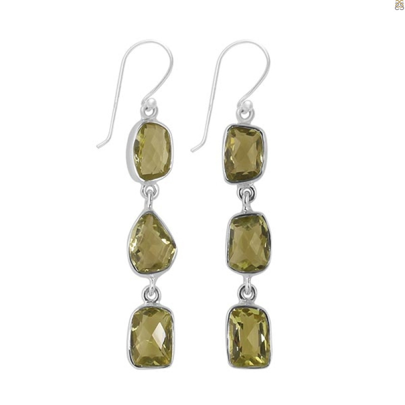 Lemon Quartz Earring-E LEM-3-7