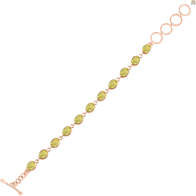 Lemon Quartz Bracelet LEM-RDB-114-CUT.