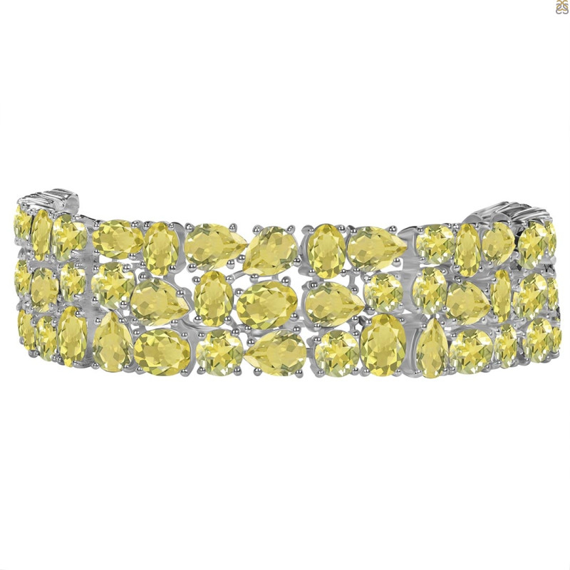 Lemon Quartz Bracelet LEM-RDB-92-CUT.