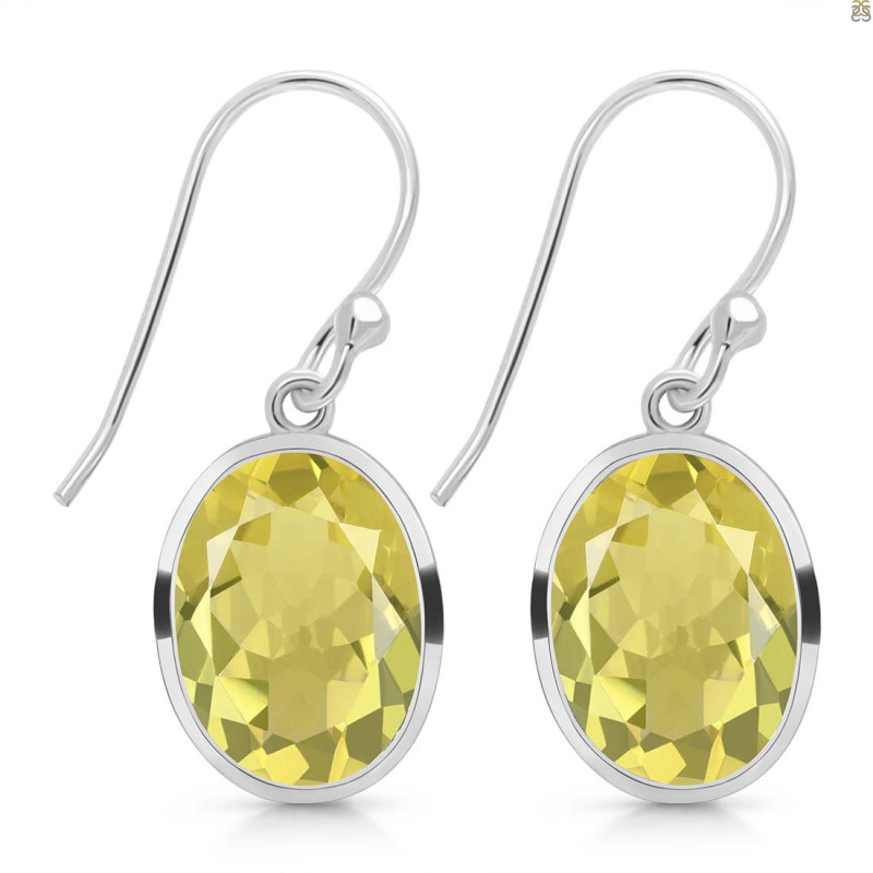 Lemon Quartz  Earring LEM-RDE-1246.