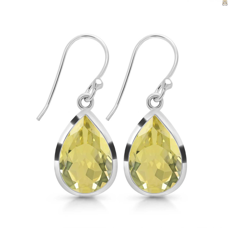 Lemon Quartz  Earring LEM-RDE-1252.