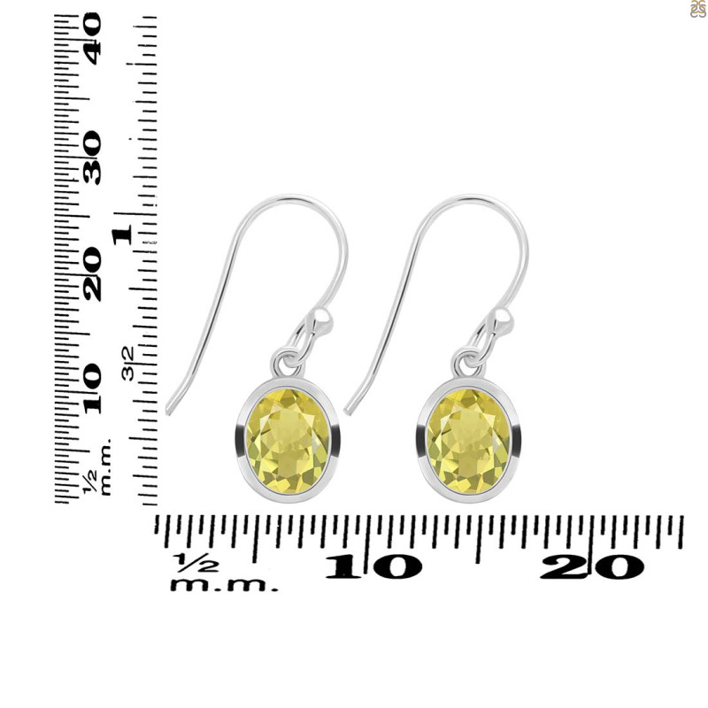 Lemon Quartz  Earring LEM-RDE-713.