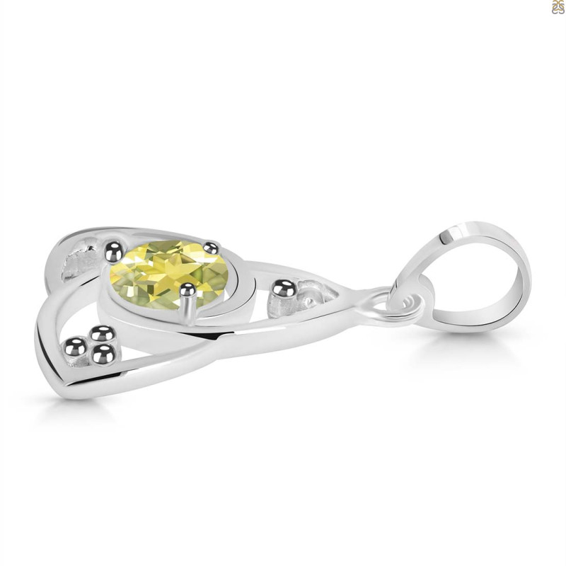 Lemon Quartz Triangle Pendant LEM-RDEP-878.
