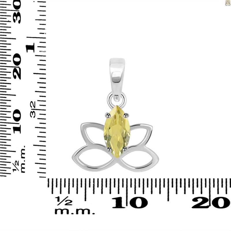 Lemon Quartz Butterfly Pendant LEM-RDEP-883.