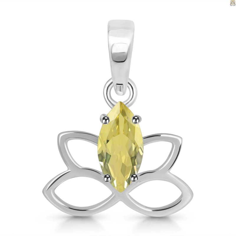Lemon Quartz Butterfly Pendant LEM-RDEP-883.