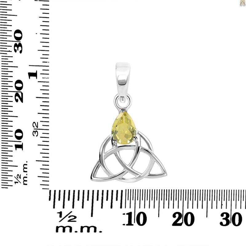 Lemon Quartz Triquetra Pendant LEM-RDEP-892.