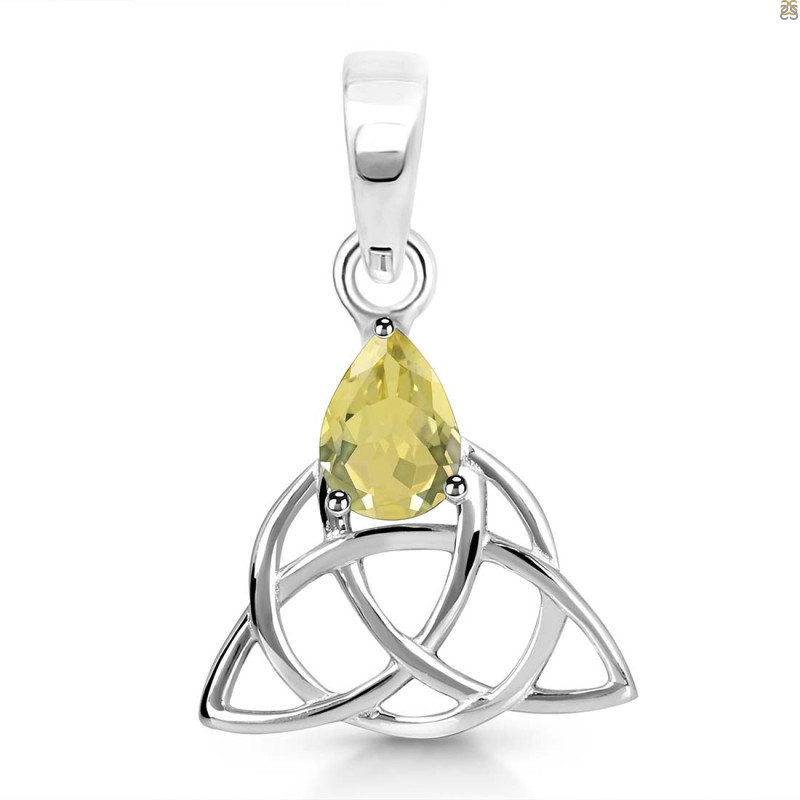 Lemon Quartz Triquetra Pendant LEM-RDEP-892.