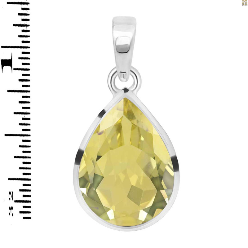 Lemon Quartz Pendant LEM-RDP-455.