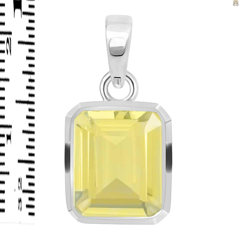 Lemon Quartz Pendant LEM-RDP-462.