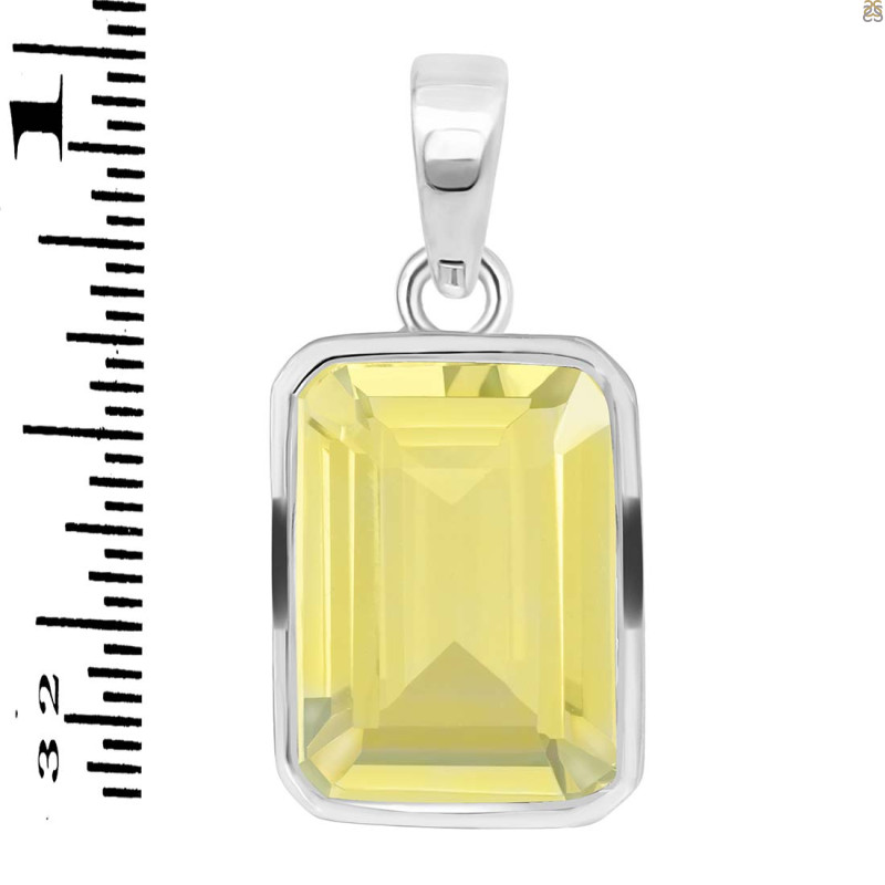 Lemon Quartz Pendant LEM-RDP-465.