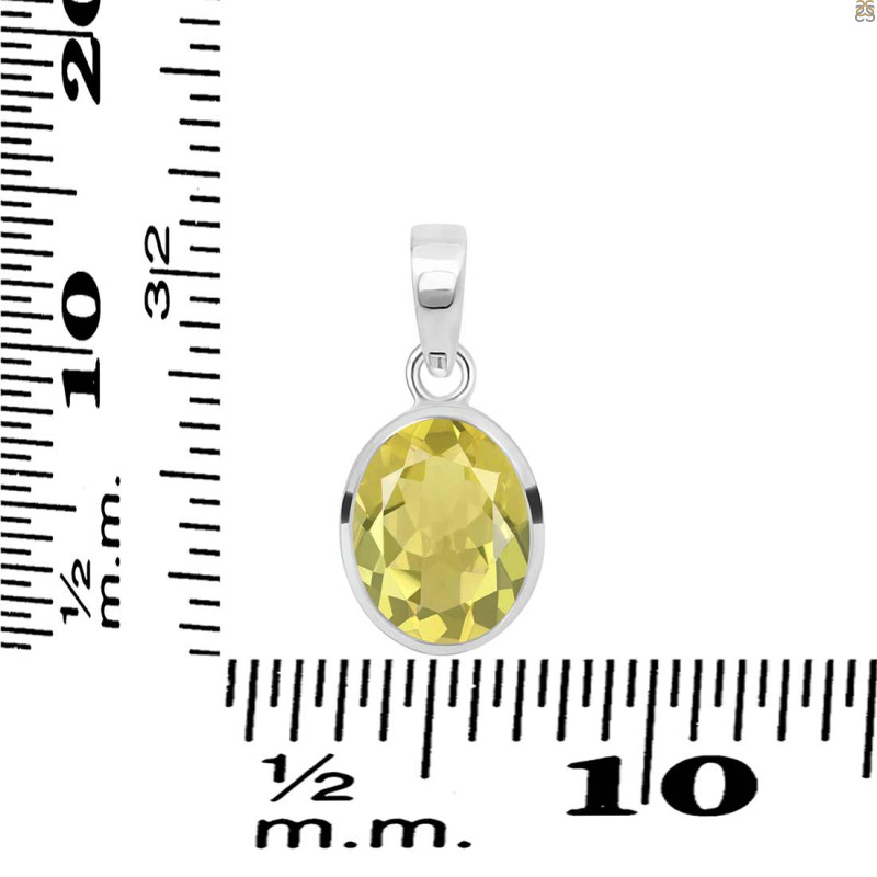 Lemon Quartz Pendant LEM-RDP-466.