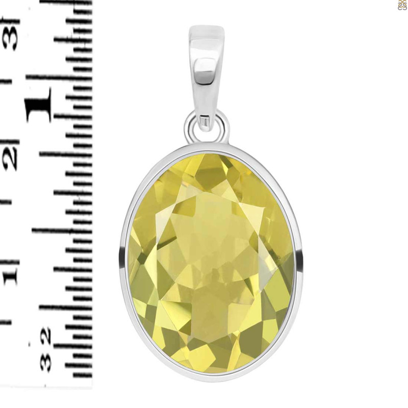 Lemon Quartz Pendant LEM-RDP-467.