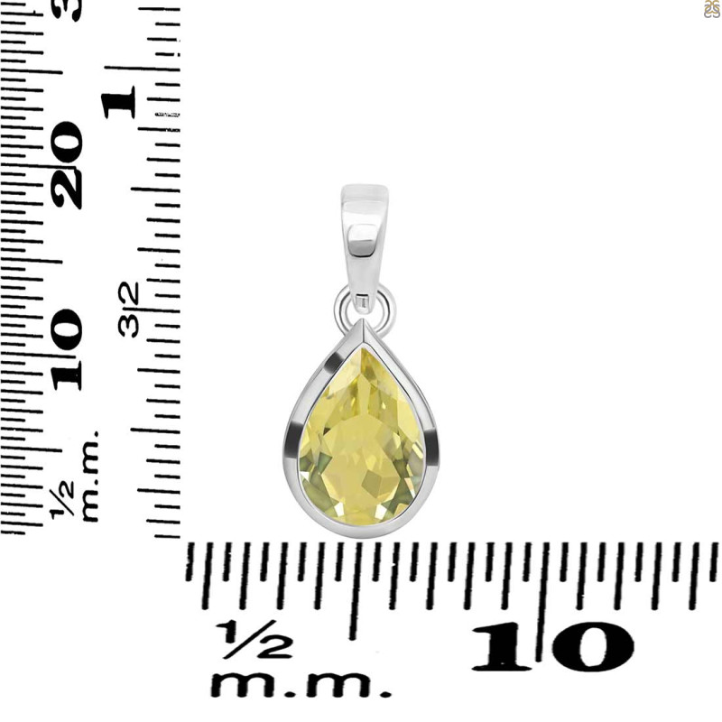 Lemon Quartz Pendant LEM-RDP-468.