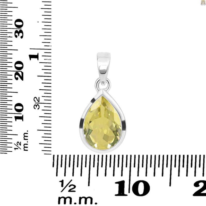 Lemon Quartz Pendant LEM-RDP-470.
